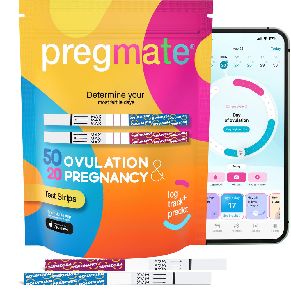 PREGMATE etiqueta que muestra sensibilidad 25 mIU/ml claramente