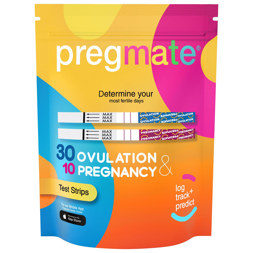 PREGMATE empaque frontal que muestra el kit y facilita la planificación