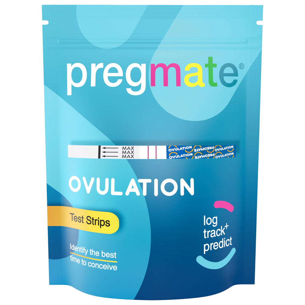 PREGMATE empaque frontal con 60 tiras, presenta ahorro y cantidad