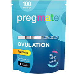 PREGMATE empaque frontal mostrando 100 tirillas y ahorro