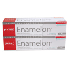 Premier Enamelon frente del empaque mostrando beneficios y sabor Mint Breeze
