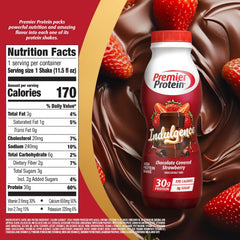 Premier Protein botella abierta lista para beber y rápida satisfacción