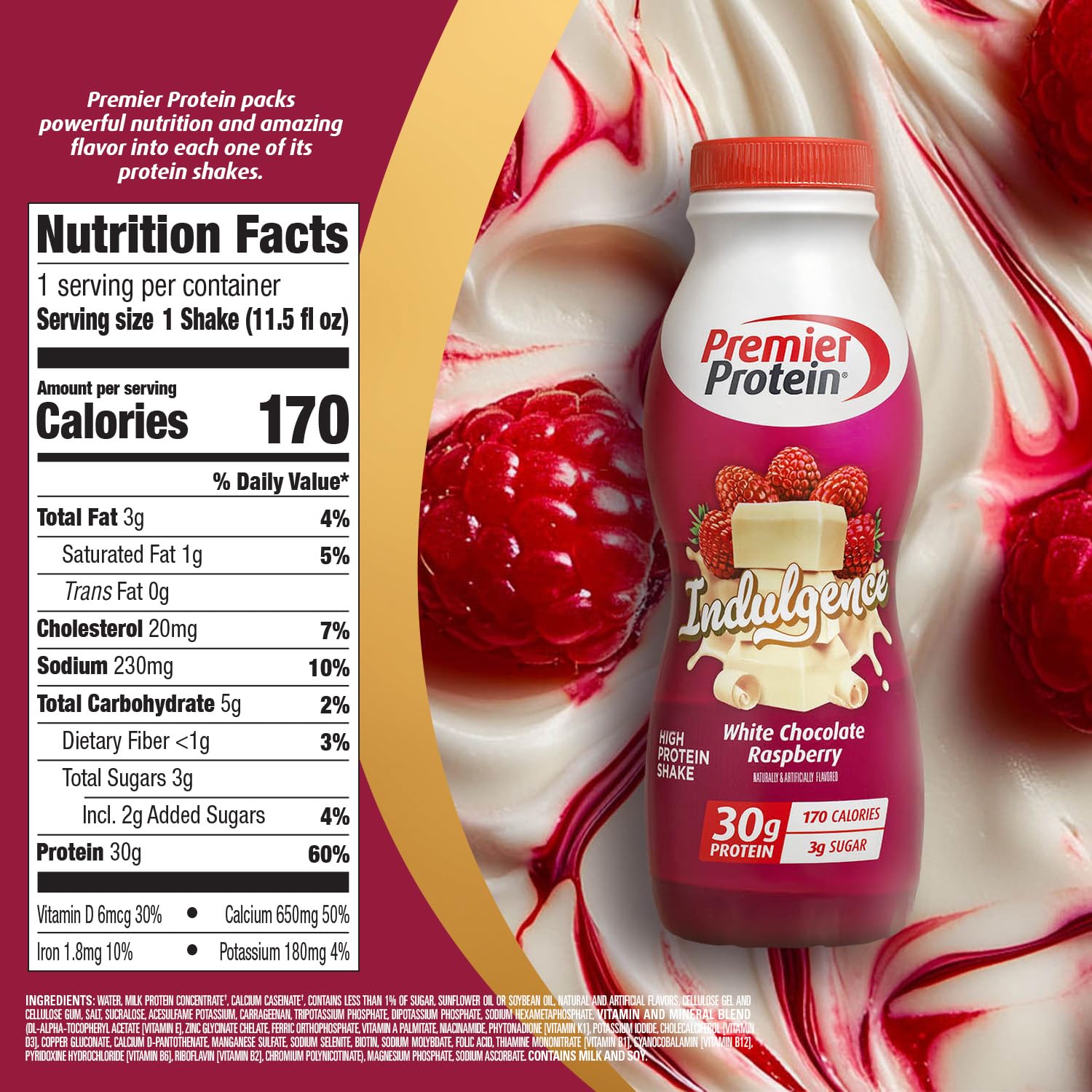 Premier Protein botella en mano lista para beber ideal para llevar