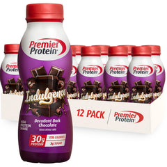 Premier Protein envase frontal mostrando sabor chocolate intenso y conveniencia