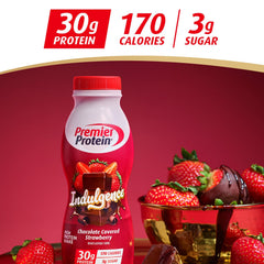 Premier Protein primeros planos de ingredientes y vitaminas clave