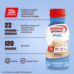 Premier Protein primer plano de textura cremosa para sabor realista