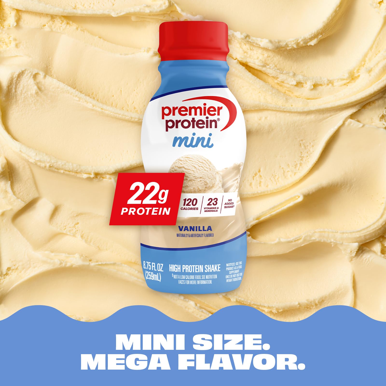 Premier Protein etiqueta nutricional destacando proteínas y vitaminas