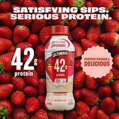 Premier Protein textura cremosa al verter, sensación de batido y sabor real