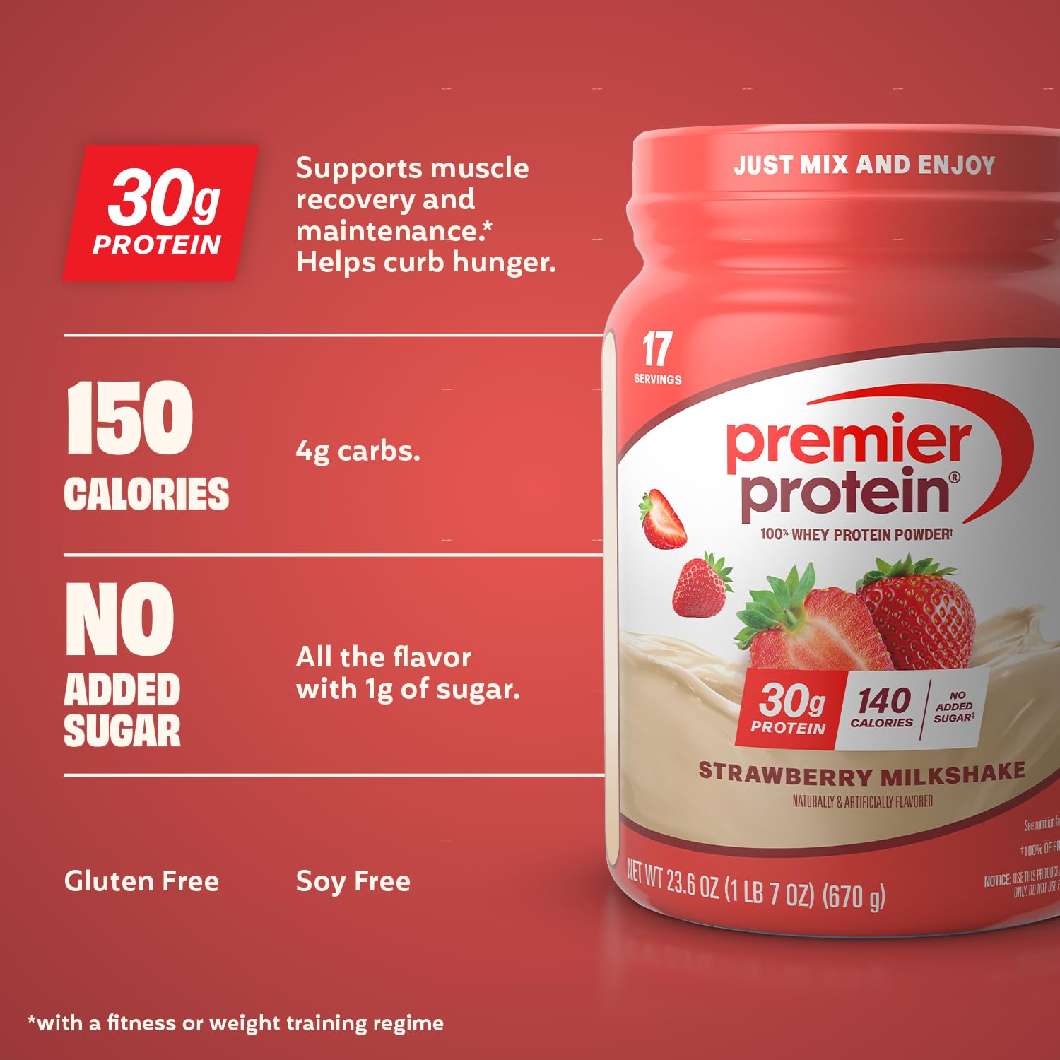 Premier Protein polvo textura cercana, fácil mezcla y aspecto fino