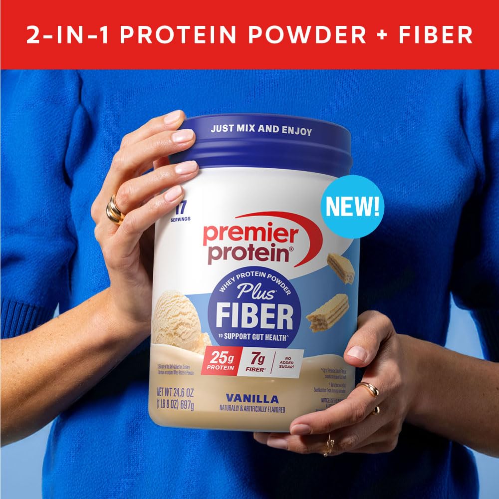 Premier Protein textura del polvo en primer plano para mezcla homogénea