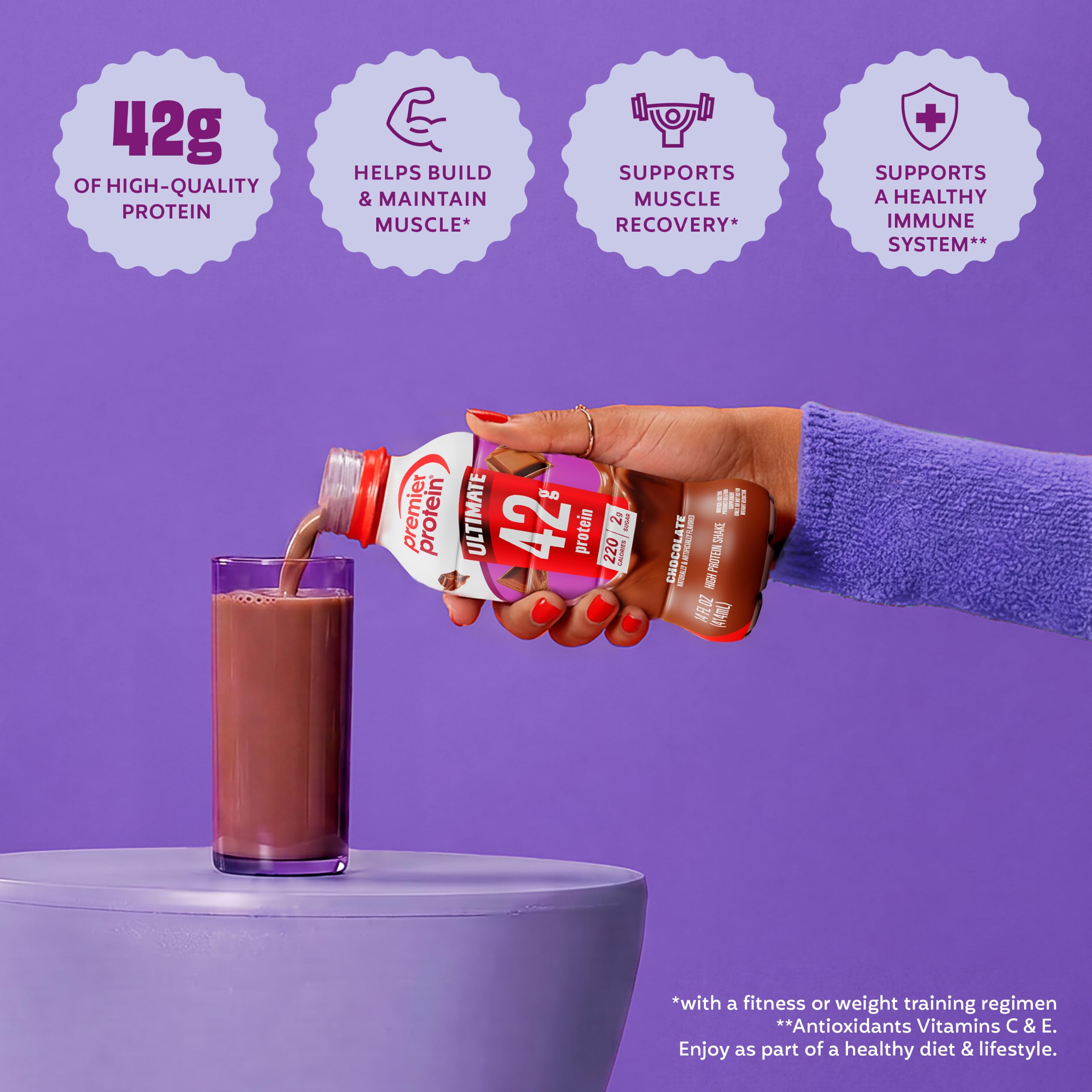 Premier Protein pack de 12 unidades ideal para almacenar y planificar semanas