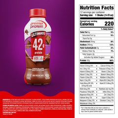 Premier Protein comparativa de tamaño botella para visualizar porción real