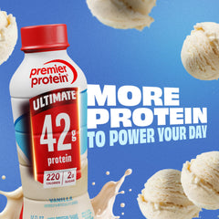 Premier Protein vista lateral del envase resaltando su diseño práctico