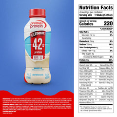 Premier Protein ULTIMATE lista de ingredientes y 24 vitaminas en etiqueta