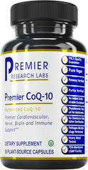 Premier Research Labs frente del envase mostrando etiqueta clara y beneficio energético