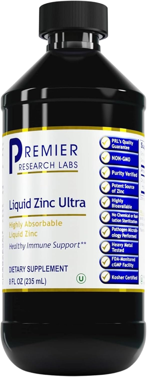 Premier Research Labs frasco frontal mostrando etiqueta y variante líquida beneficioso