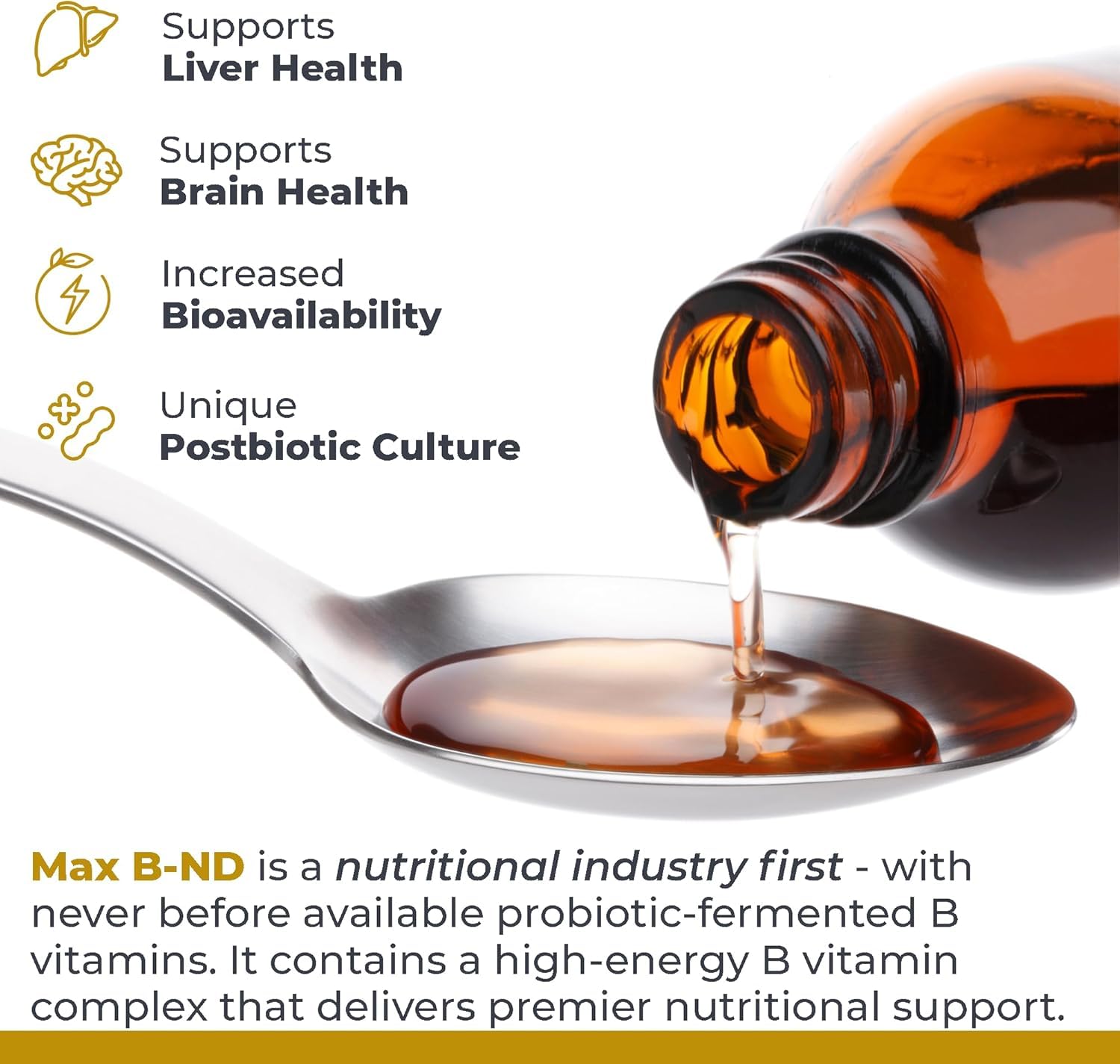 Persona usando Premier Research Labs Max B-ND sublingual, administración fácil y conveniente