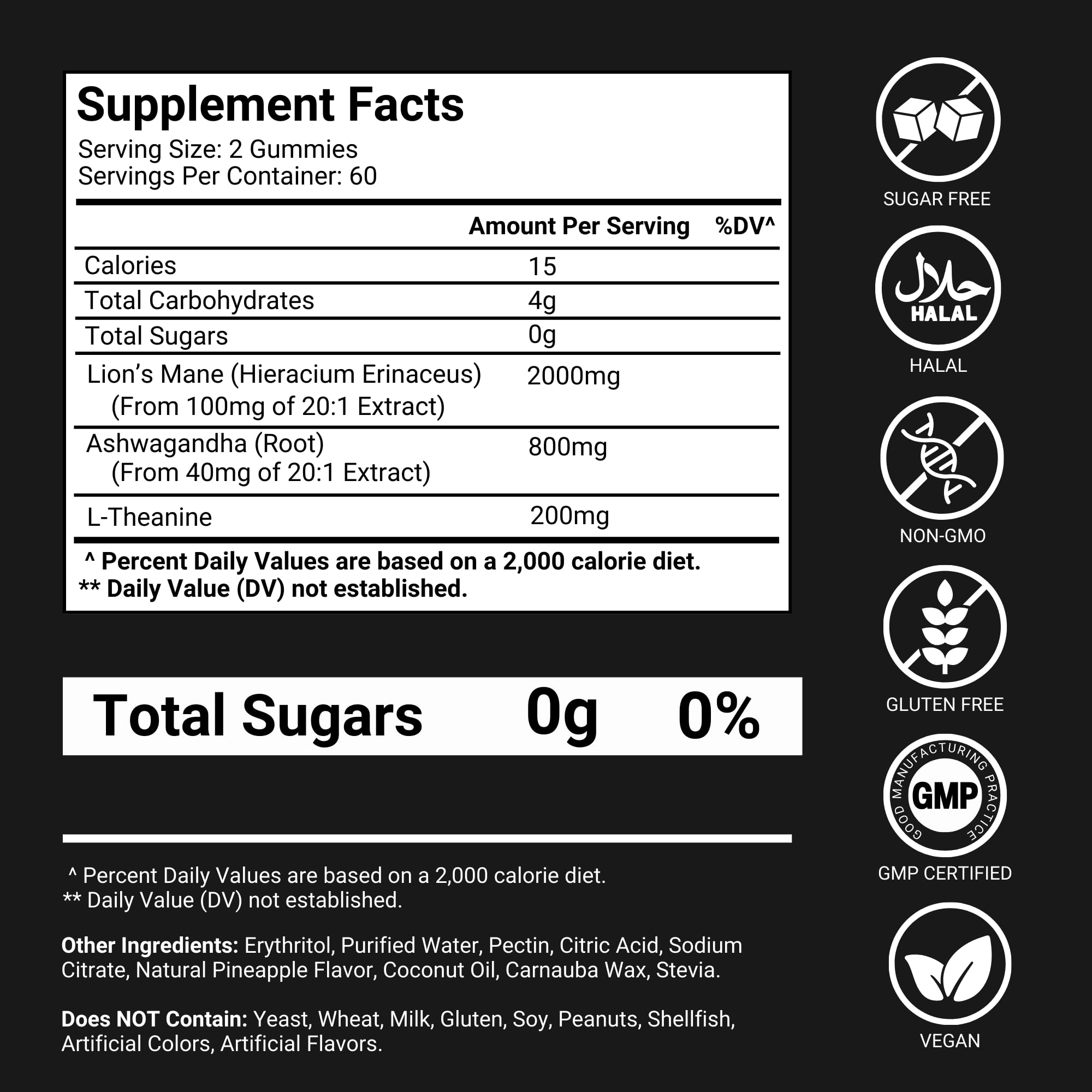 Premium Select Nutrition gomitas junto a cuaderno y taza para productividad diaria