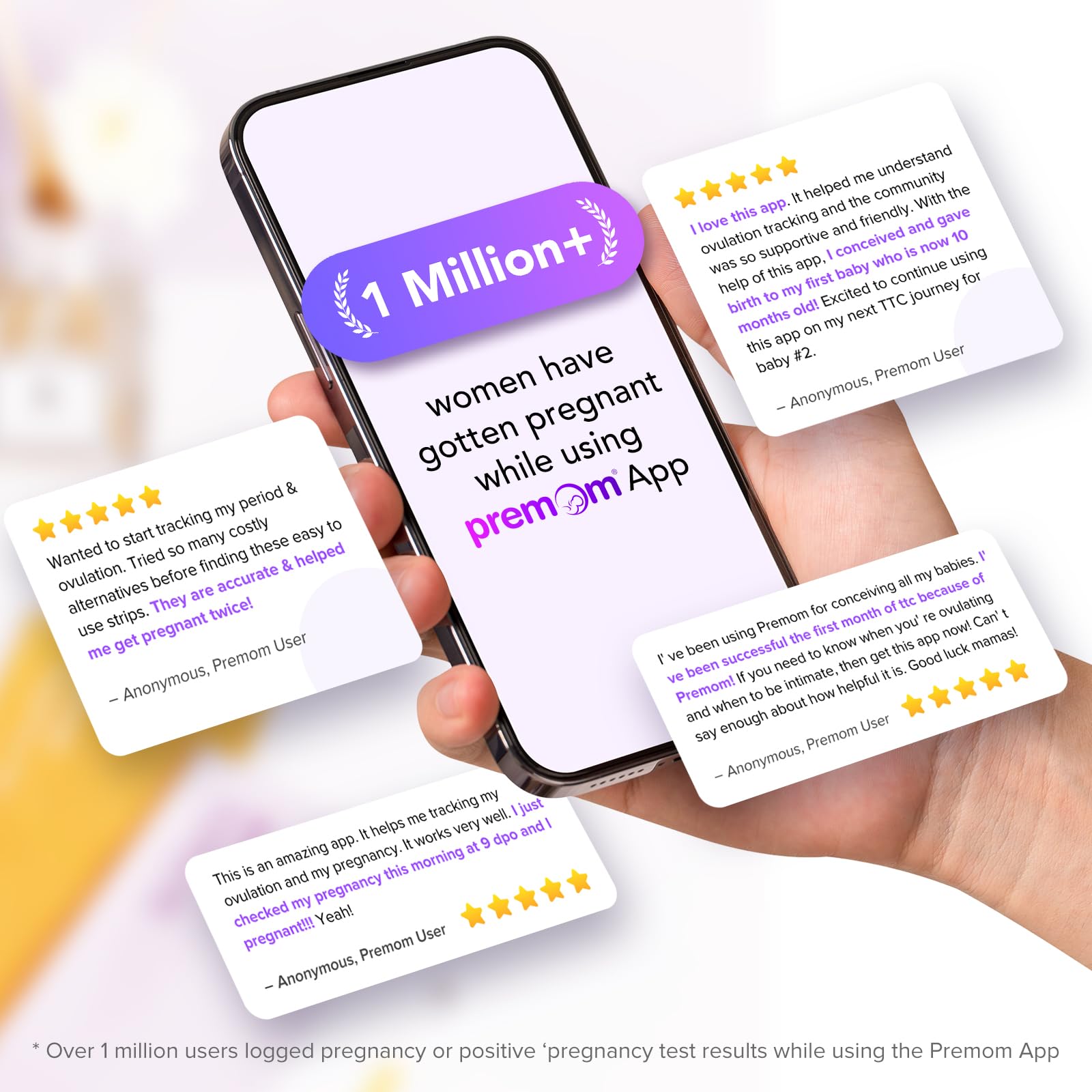 Premom calendario en app mostrando tendencias y avisos útiles