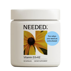 Prenatal Vitamin D3/K2 frontal con etiqueta clara y beneficios visibles