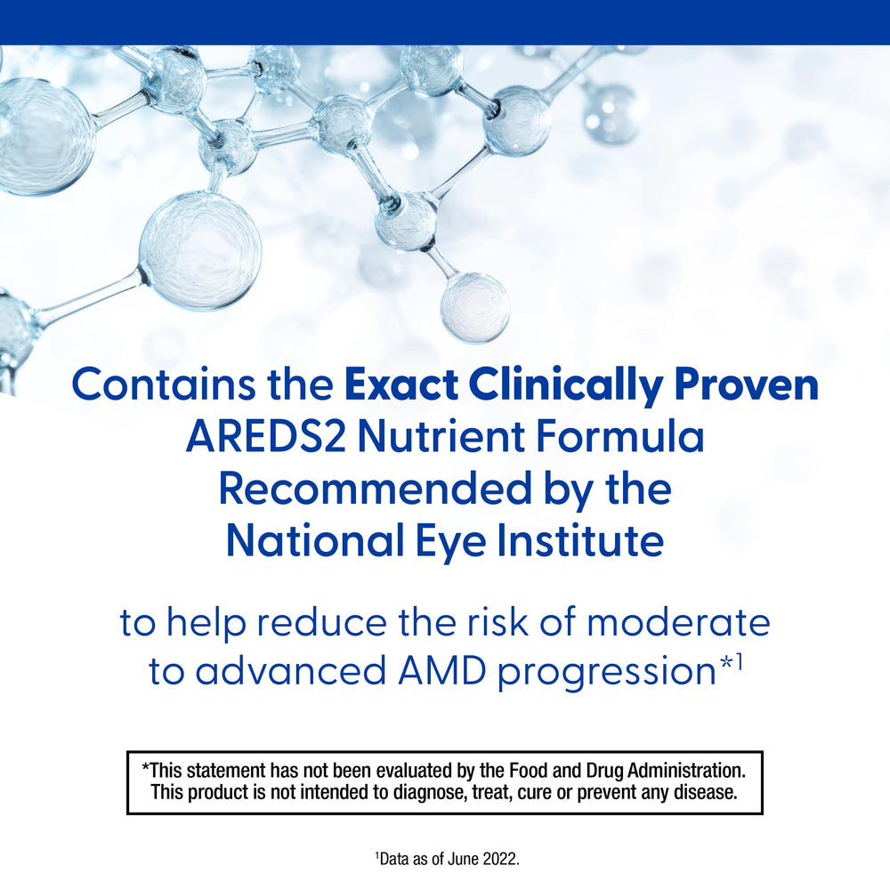 PreserVision AREDS 2 botella abierta con softgels para visualizar cantidad y presentación