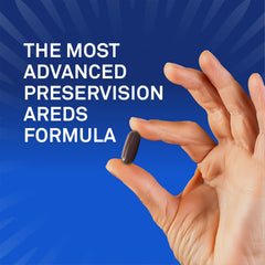 PreserVision AREDS3 botella abierta con softgels listos, facilidad de uso