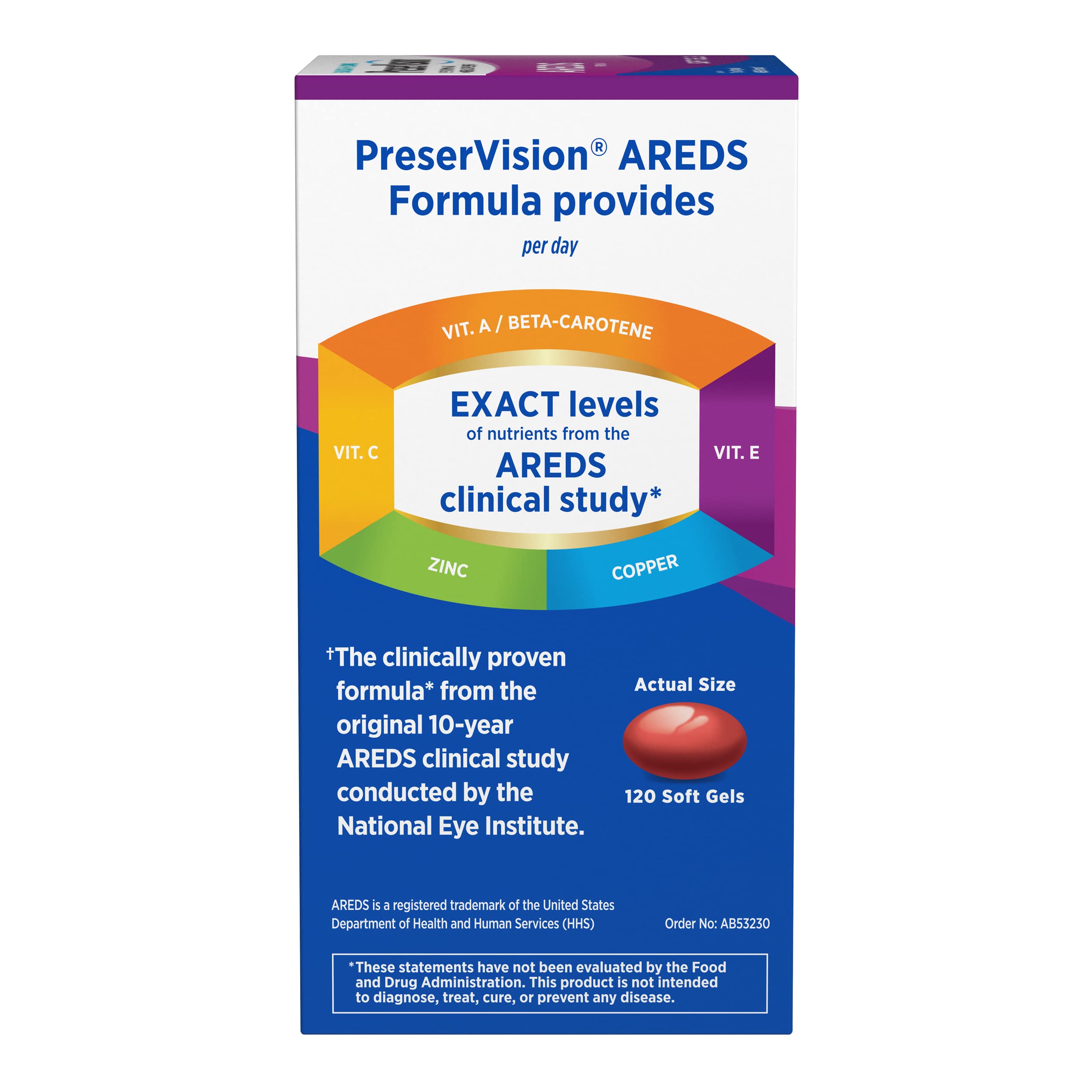 PreserVision softgels en luz natural enfatizando textura y pureza