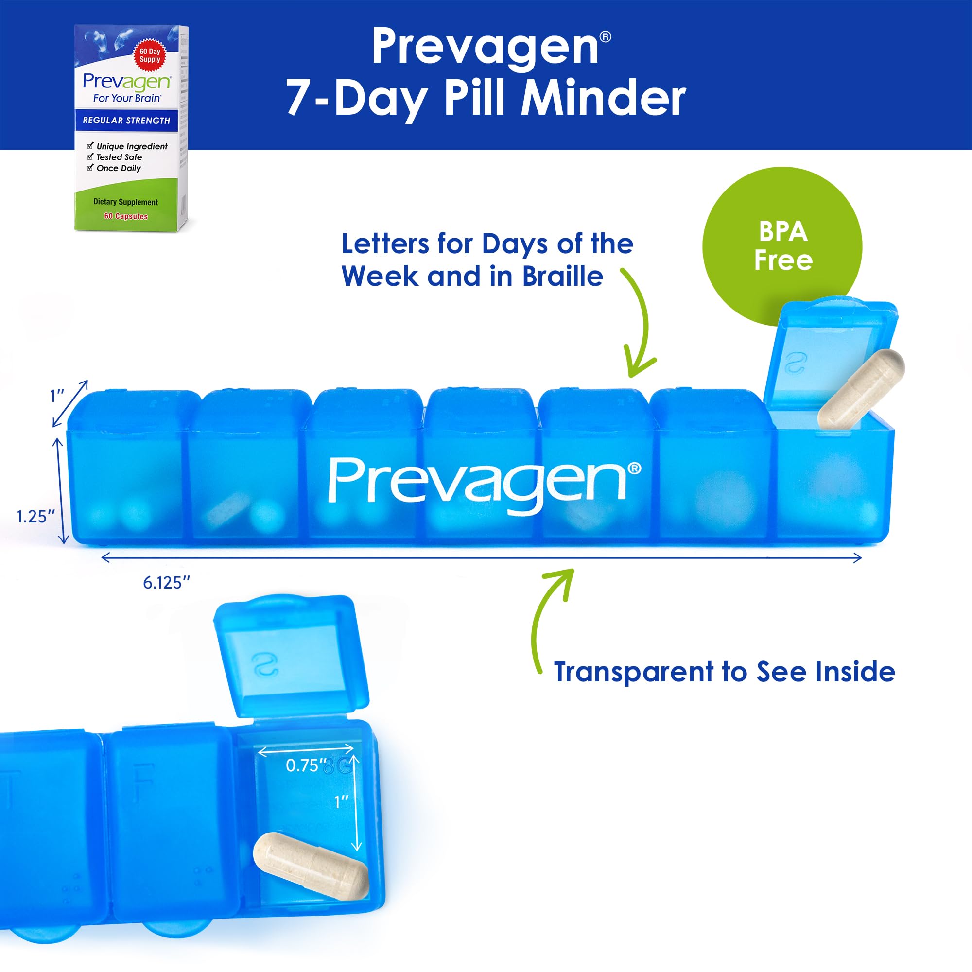 Prevagen cápsulas primer plano textura suave fácil de tragar