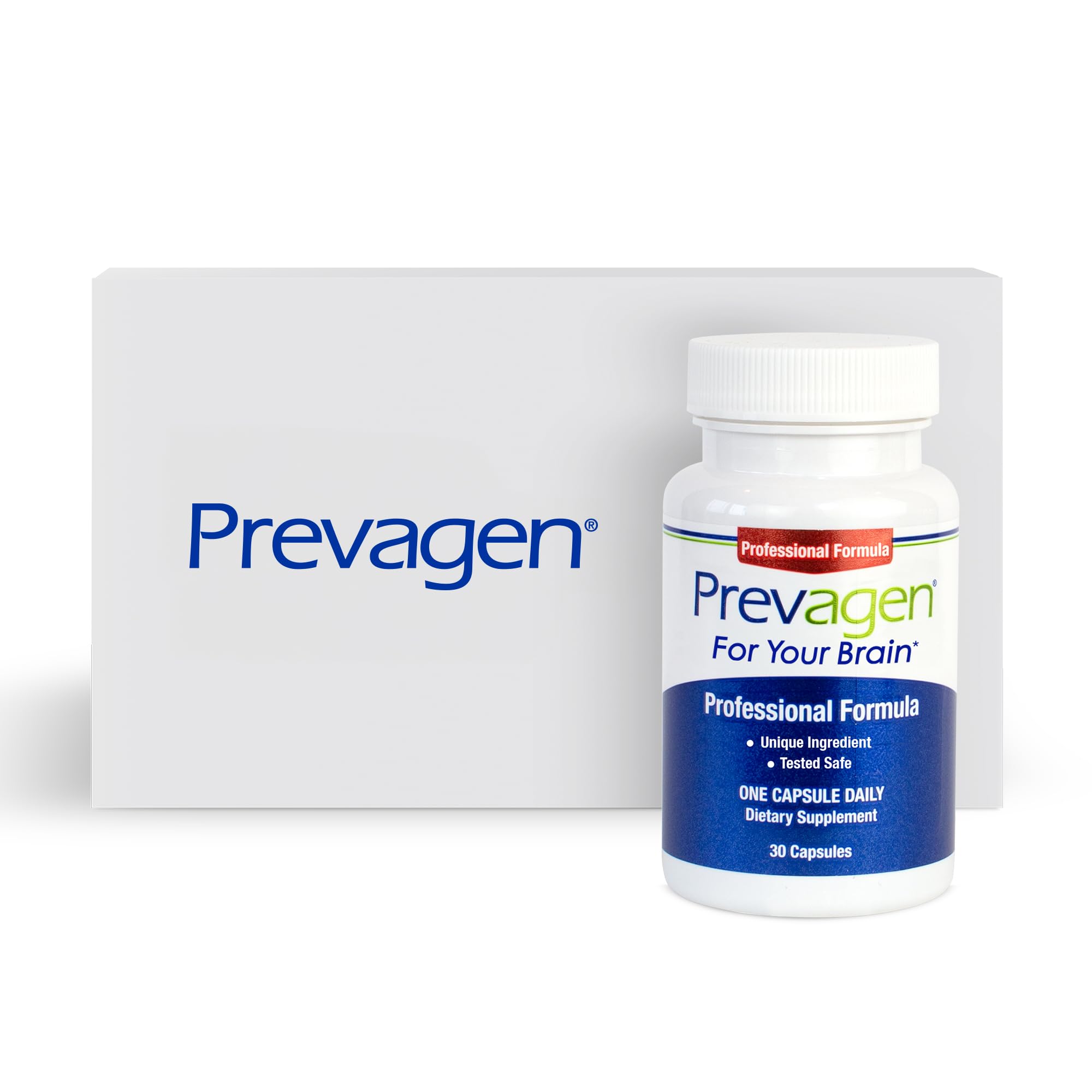 Prevagen vista frontal del empaque mostrando presentación y marca