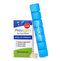 Prevagen envase frontal mostrando diseño y cantidad, claridad y confianza