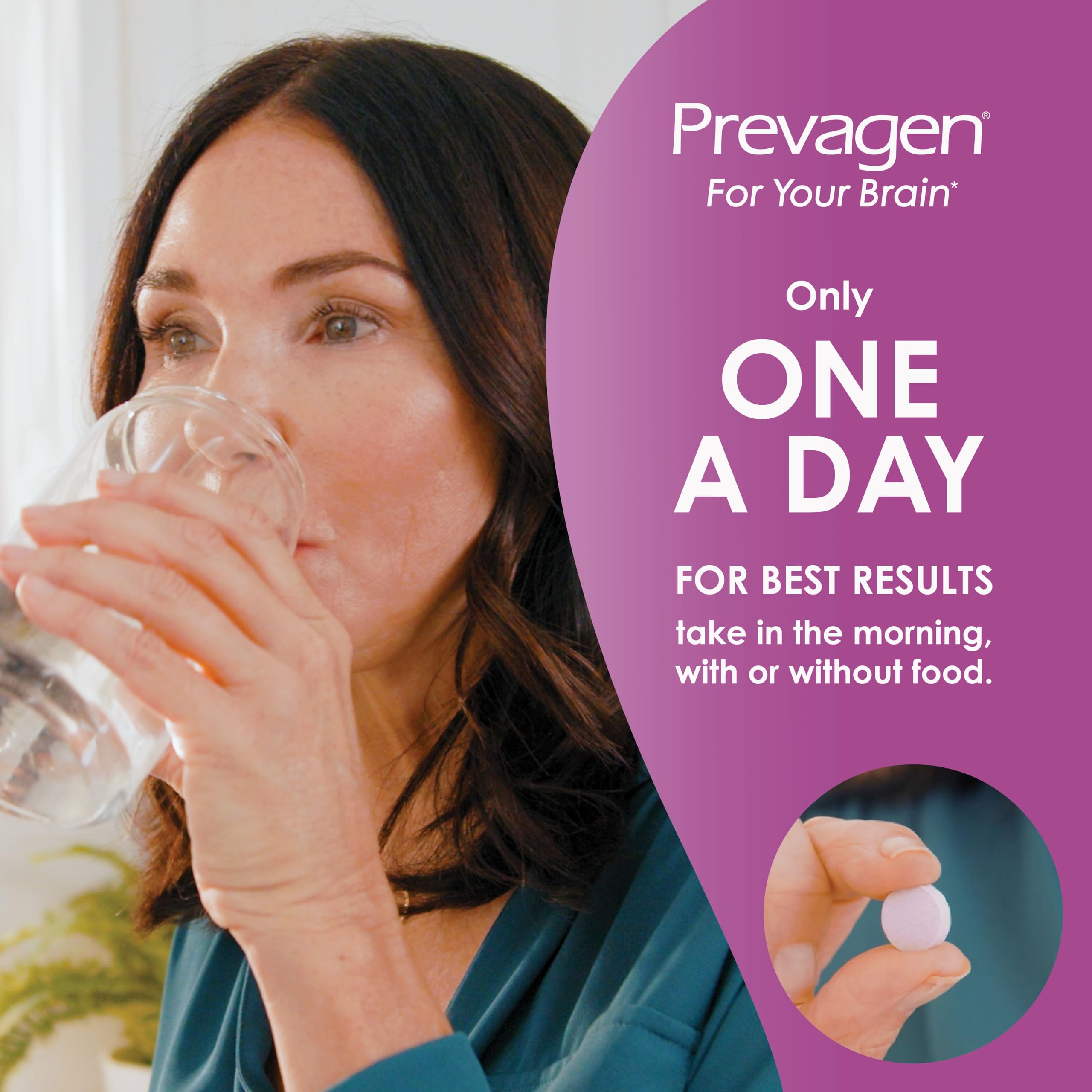 Prevagen organizador semanal 7-Day Pill Minder con Braille, orden diario