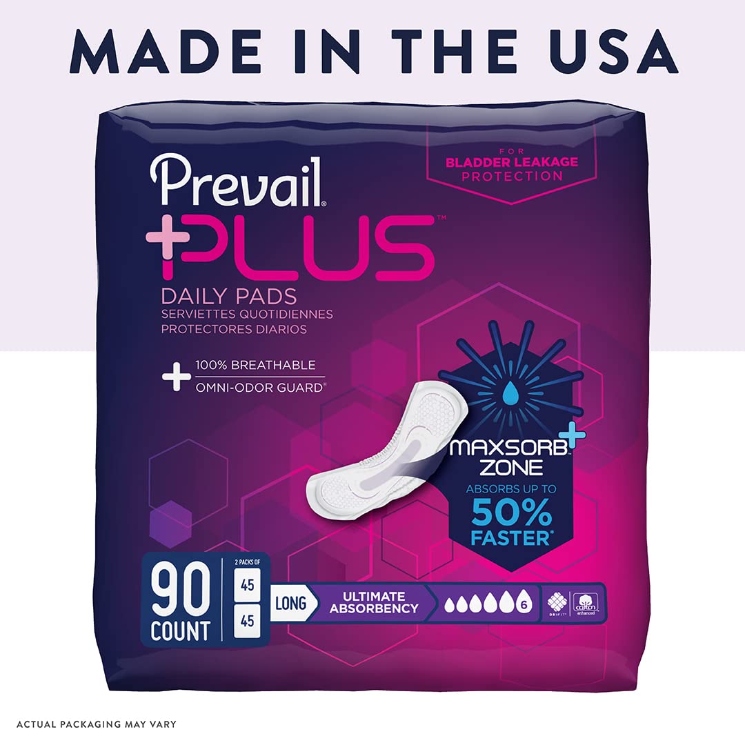 Prevail almohadilla colocada en ropa interior para discreción y ajuste