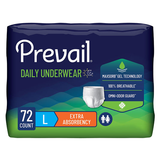Prevail empaque frontal mostrando protección y confianza