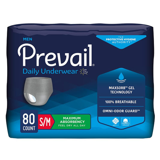 Prevail empaque frontal mostrando 80 unidades y beneficio de protección