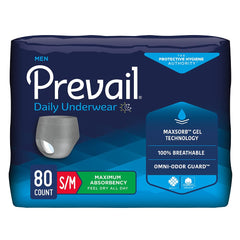 Prevail empaque frontal mostrando 80 unidades y beneficio de protección