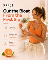 PRFCT etiqueta nutricional resaltando 1.200 mg electrolitos y vitaminas B