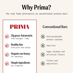 Prima Ancestral Protein Bar guardada en refrigerador para mantener firmeza