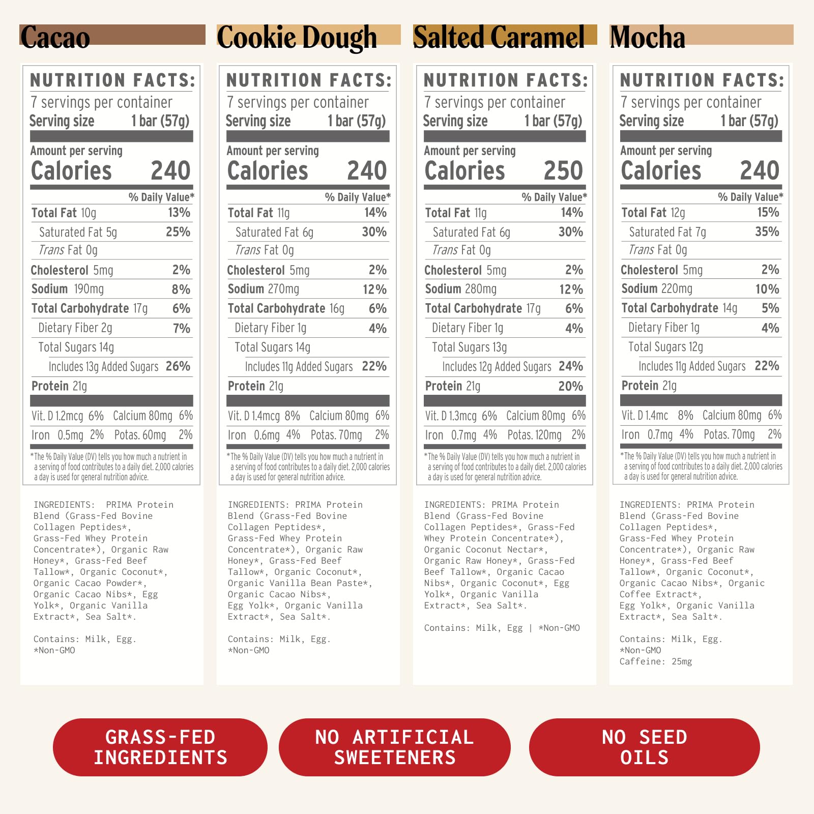 PRIMA Ancestral variedad de sabores montados, elección nutritiva para snack