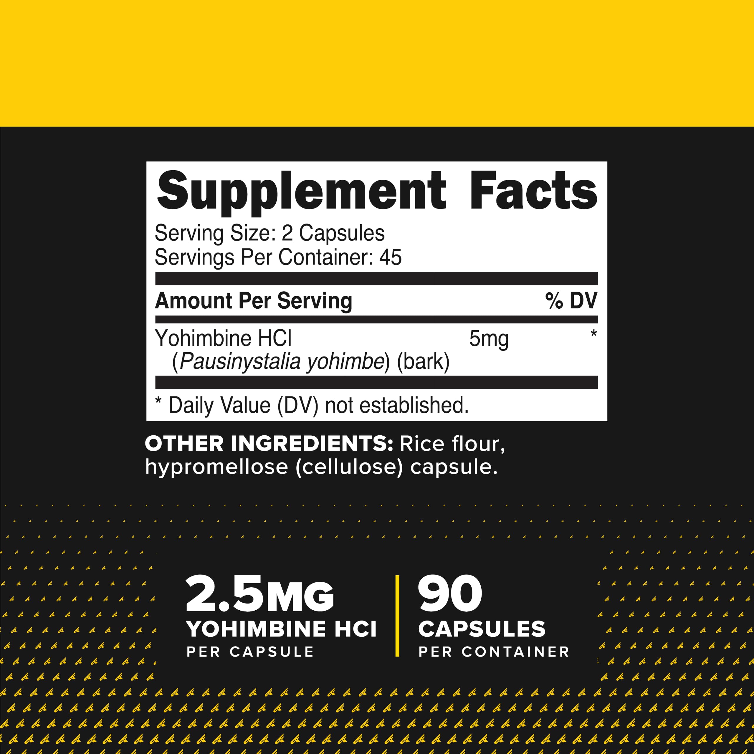 Primaforce primer plano de cápsula resaltando 2.5 mg por dosis