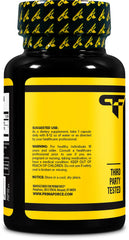 Primaforce DIM etiqueta frontal que destaca ingredientes y calidad para confianza.