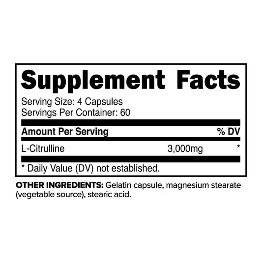 Primaforce L-Citrulina 3000mg, 60 porciones por botella, uso diario conveniente