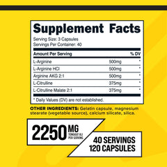 Primaforce Nitric Oxide Booster label shows L-arginine and citrulline ingredients.