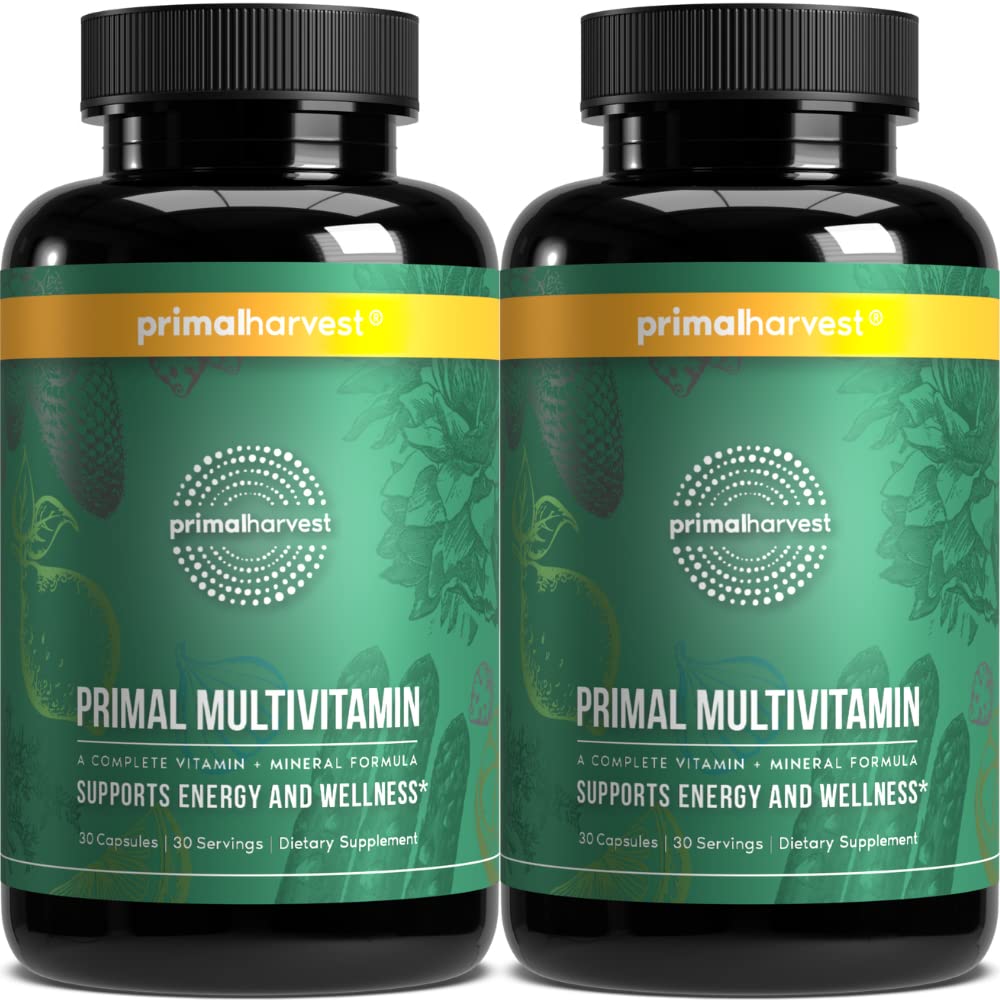 Primal Harvest frasco frontal mostrando envase limpio y profesional