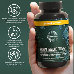 Primal Harvest ingredientes: hongos y probióticos presentando confianza