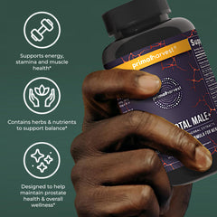 Primal Harvest ingredientes herbales (maca, fenogreco) en detalle natural