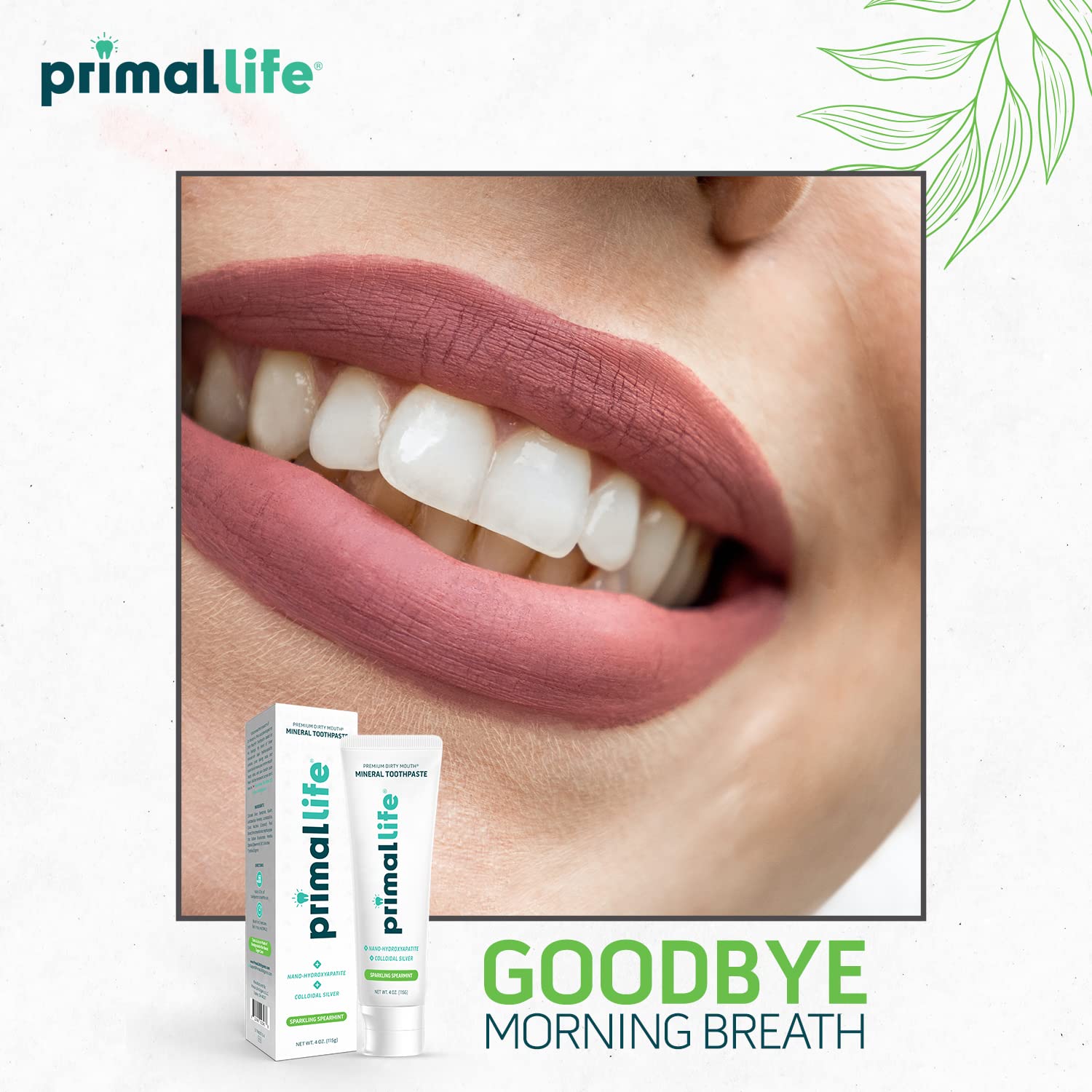 Primal Life Organics comparación de tamaño 4 oz para referencia del consumidor