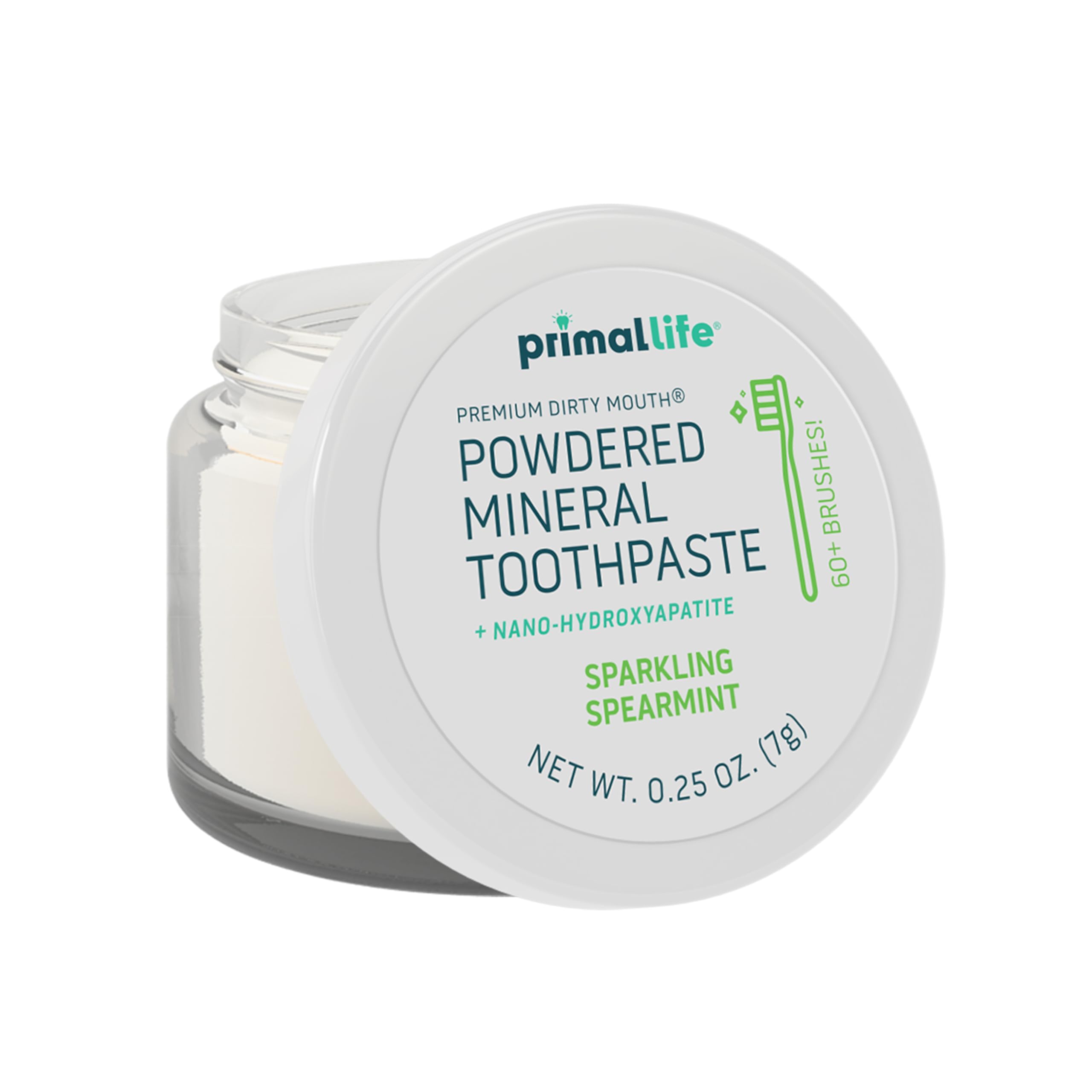 Primal Life Organics envase frontal mostrando etiqueta y tamaño portátil