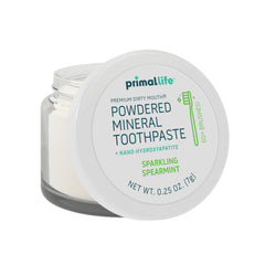 Primal Life Organics envase frontal mostrando etiqueta y tamaño portátil