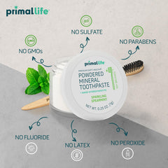 Primal Life Organics etiqueta con lista de ingredientes sin aditivos