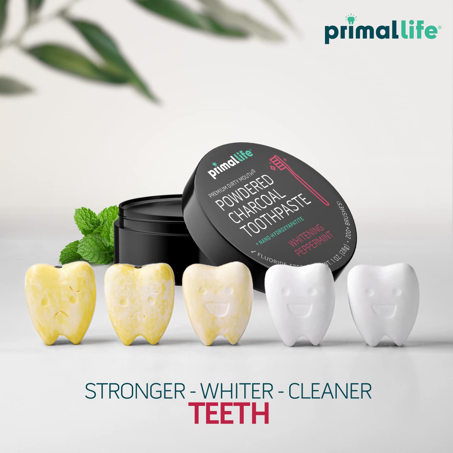 Detalle de la etiqueta Primal Life Organics con lista de ingredientes claros